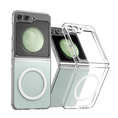 Galaxy Z Flip 6 Kılıf Kamera Korumalı M-safe Sert PC Zore Porto Kapak Şeffaf