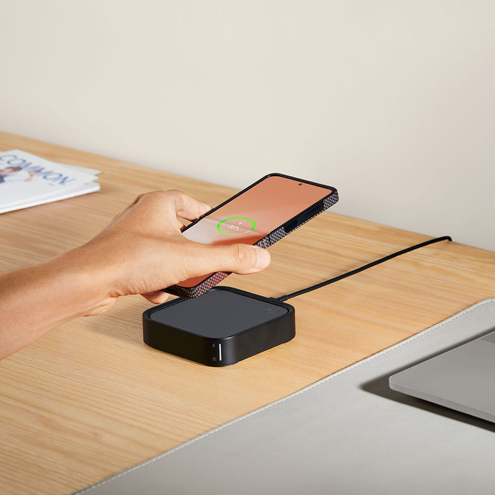 Galaxy Z Flip 6 Kılıf M-safe Şarj Özellikli Aramid Fiber Pitaka Tactile Woven Sunset-Moonrise Serisi Sunset Kılıf