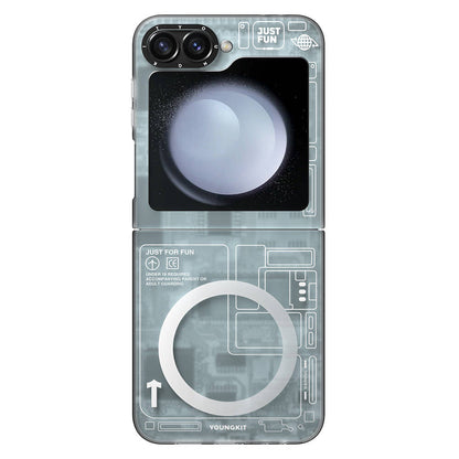 Galaxy Z Flip 6 Kılıf M-safe Şarj Özellikli Youngkit Technology Serisi Kılıf