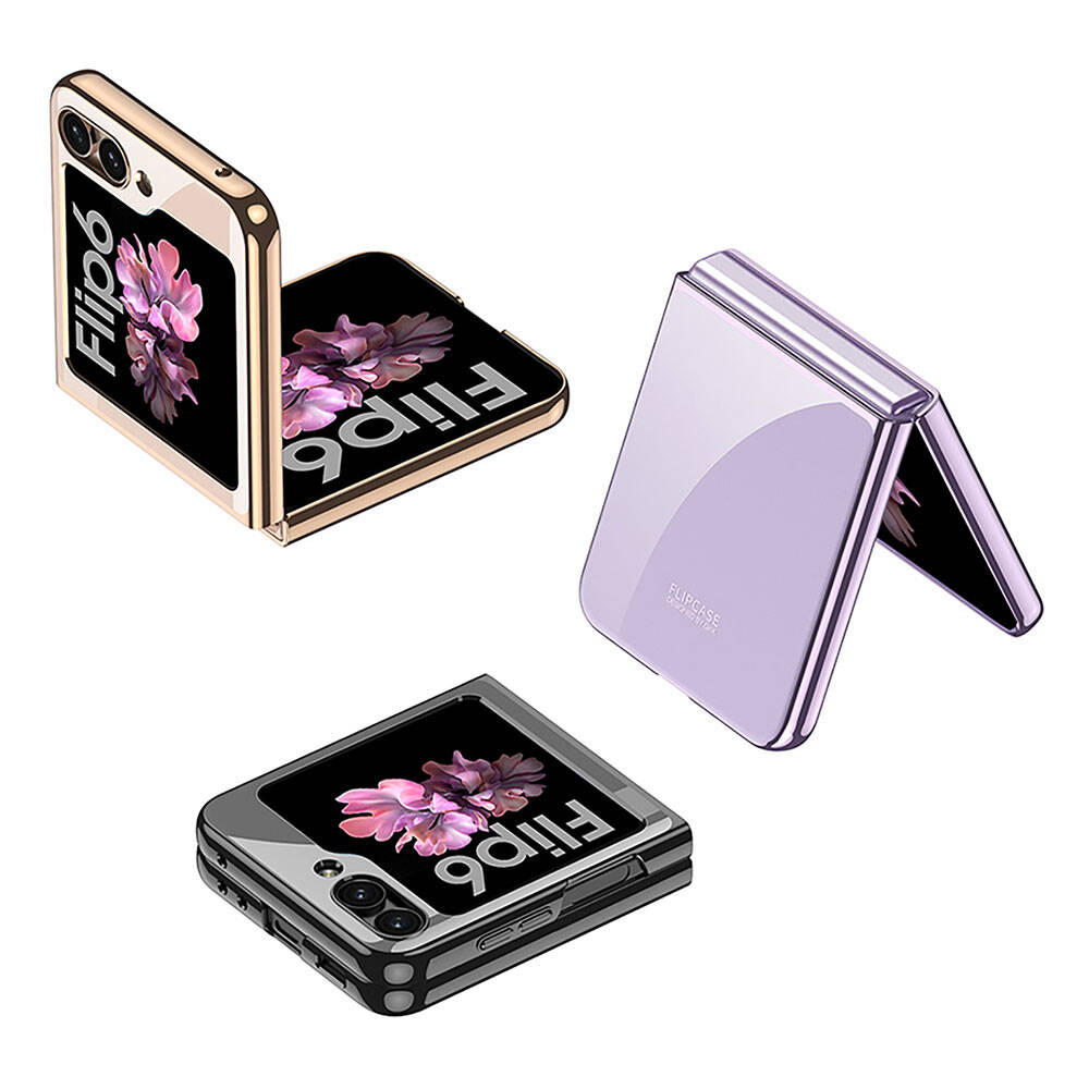 Galaxy Z Flip 6 Kılıf Zore Full Camlı Kıpta Kılıf