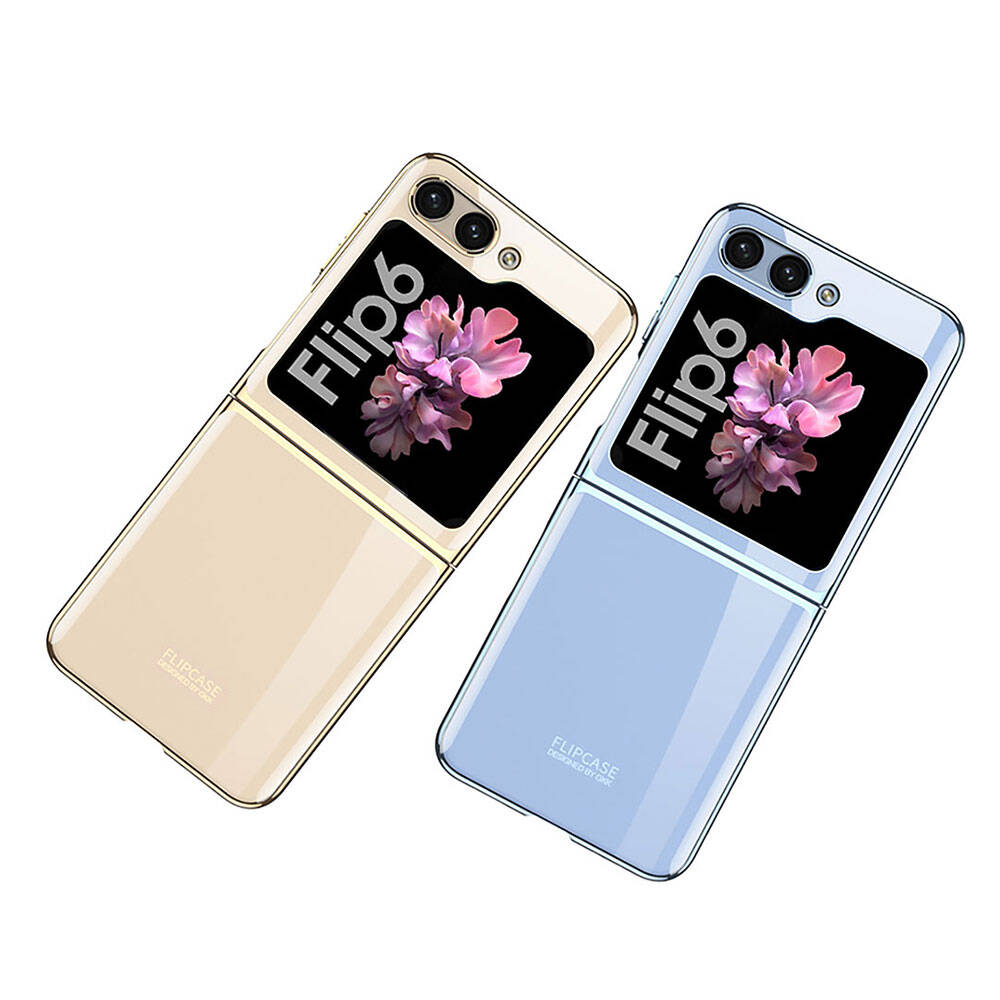 Galaxy Z Flip 6 Kılıf Zore Full Camlı Kıpta Kılıf