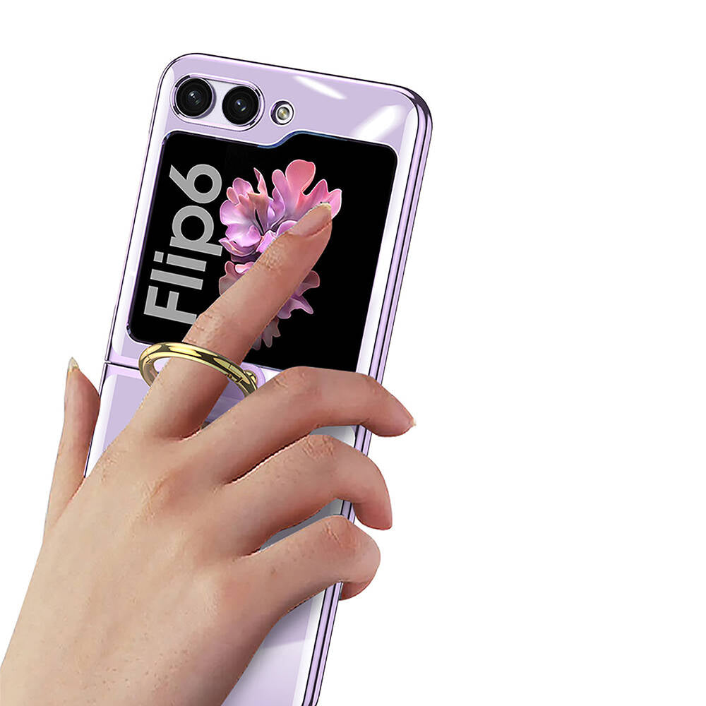 Galaxy Z Flip 6 Kılıf Zore Yüzüklü Kıpta Kılıf