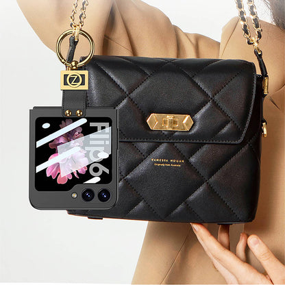 Galaxy Z Flip 6 Kılıf Zore Z Harfli Yüzüklü Kıpta Kılıf