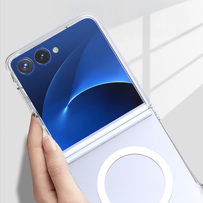 Galaxy Z Flip 7 Kılıf Kamera Korumalı M-safe Sert PC Zore Porto Kapak Şeffaf