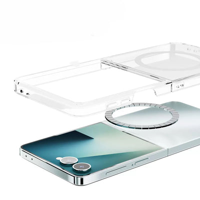 Galaxy Z Flip 7 Kılıf Kamera Korumalı M-safe Sert PC Zore Porto Kapak Şeffaf