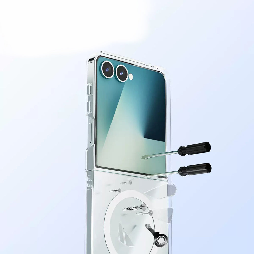 Galaxy Z Flip 7 Kılıf Kamera Korumalı M-safe Sert PC Zore Porto Kılıf