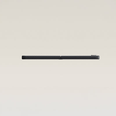 Galaxy Z Flip 7 Kılıf M-safe Şarj Özellikli 600D Aramid Fiber Pitaka Ultra-Slim Classic Serisi Black-Grey Twill Kapak Siyah-Gri