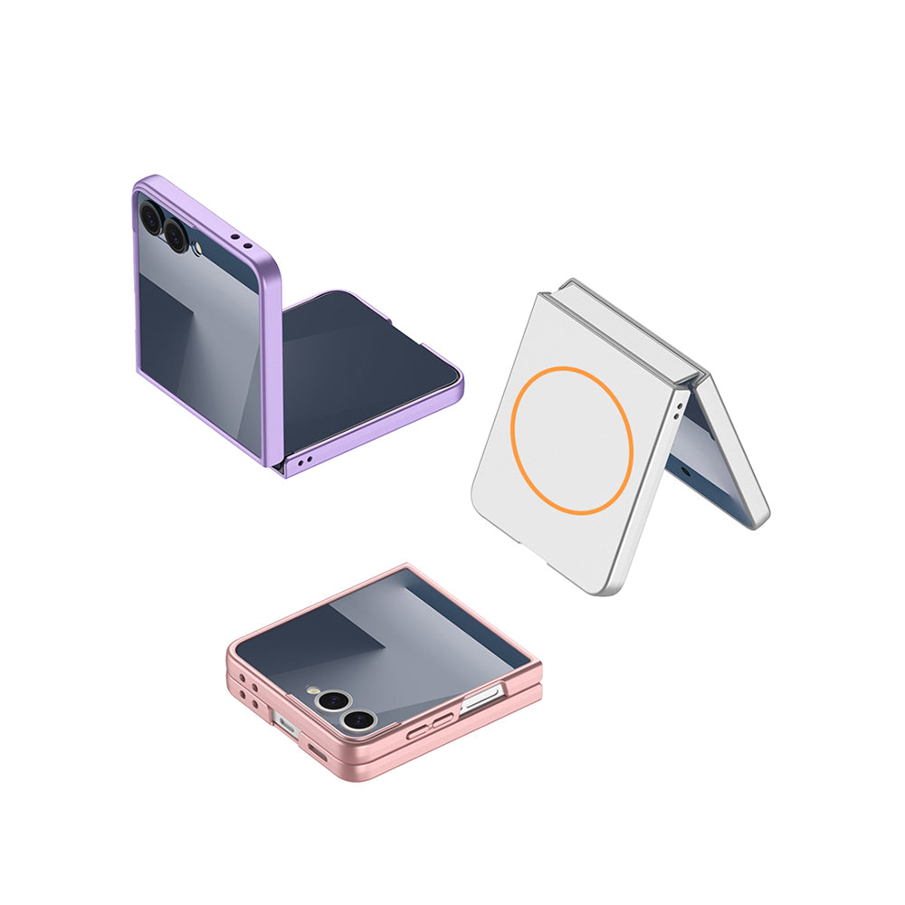 Galaxy Z Flip 7 Kılıf Wireless Şarj Özellikli Zore Kıpta M-safe Kılıf