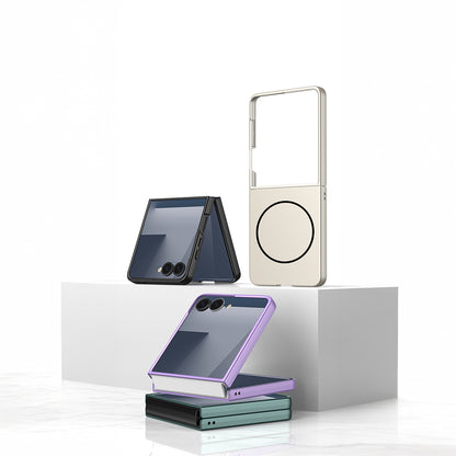 Galaxy Z Flip 7 Kılıf Wireless Şarj Özellikli Zore Kıpta M-safe Kılıf