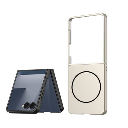 Galaxy Z Flip 7 Kılıf Wireless Şarj Özellikli Zore Kıpta M-safe Kılıf