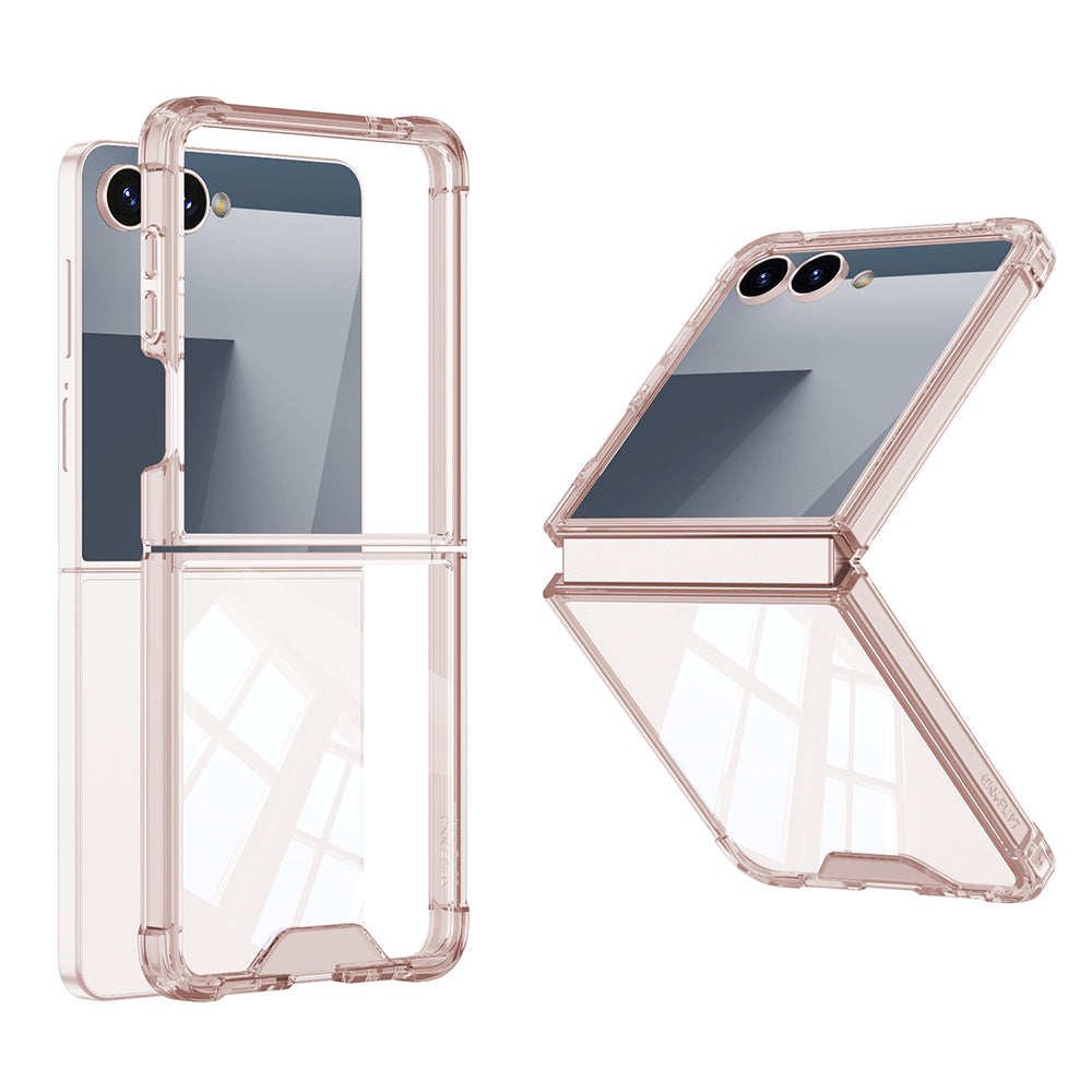 Galaxy Z Flip 7 Kılıf Zore Full Camlı Kıpta Kılıf