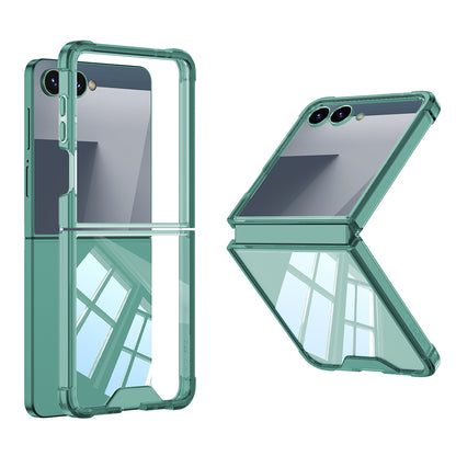 Galaxy Z Flip 7 Kılıf Zore Full Camlı Kıpta Kılıf