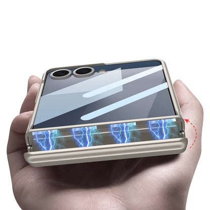 Galaxy Z Flip 7 Kılıf Zore Kıpta Standlı Kılıf