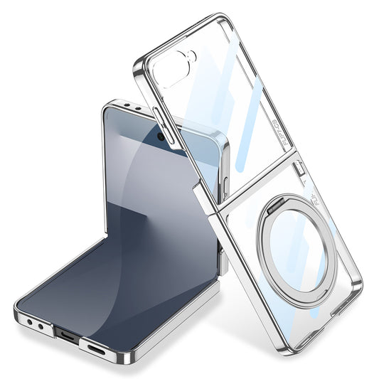 Galaxy Z Flip 7 M-safe Şarj Özellikli Zore Kıpta KPT-02 Standlı Kılıf