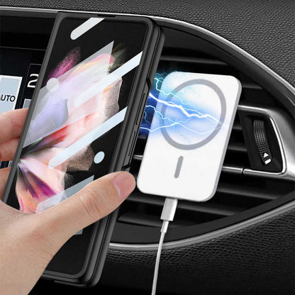 Galaxy Z Fold 3 Kılıf Wireless Şarj Özellikli Zore Kıpta M-safe Kılıf