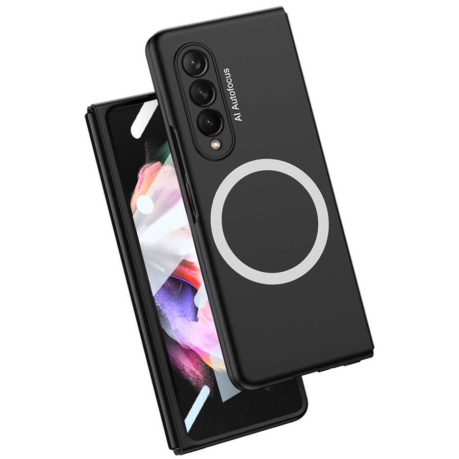 Galaxy Z Fold 3 Kılıf Wireless Şarj Özellikli Zore Kıpta M-safe Kılıf