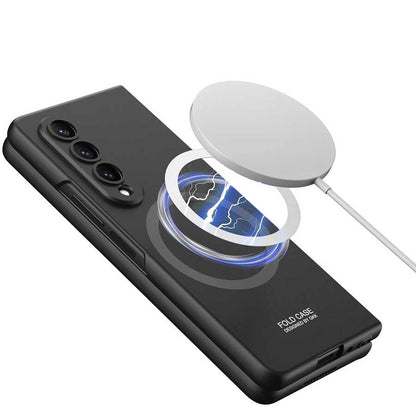 Galaxy Z Fold 4 Kılıf Wireless Şarj Özellikli Zore Kıpta M-safe Kılıf