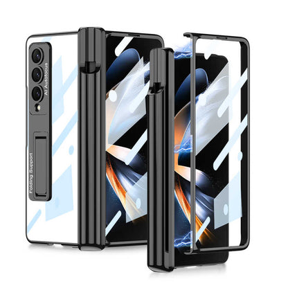 Galaxy Z Fold 4 Kılıf Zore Kıpta Standlı Kalem Bölmeli Kılıf