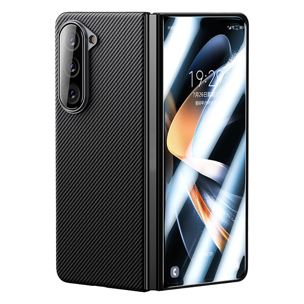 Galaxy Z Fold 5 Benks Combo Üçlü Aksesuar Seti (600D Kevlar Kapak + Corning Ekran Koruyucu + Kamera Lens Koruyucu) Siyah