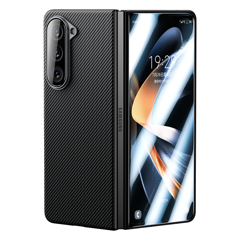 Galaxy Z Fold 5 Benks Combo Üçlü Aksesuar Seti (600D Kevlar Kapak + Corning Ekran Koruyucu + Kamera Lens Koruyucu) Siyah