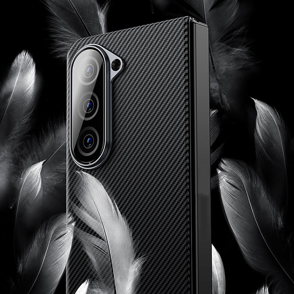Galaxy Z Fold 5 Benks Combo Üçlü Aksesuar Seti (600D Kevlar Kapak + Corning Ekran Koruyucu + Kamera Lens Koruyucu) Siyah