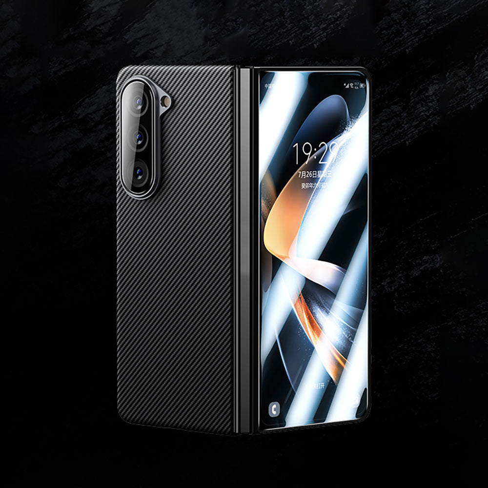Galaxy Z Fold 5 Benks Combo Üçlü Aksesuar Seti (600D Kevlar Kapak + Corning Ekran Koruyucu + Kamera Lens Koruyucu) Siyah