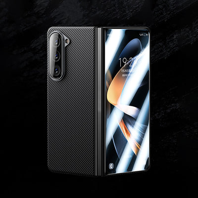 Galaxy Z Fold 5 Benks Combo Üçlü Aksesuar Seti (600D Kevlar Kapak + Corning Ekran Koruyucu + Kamera Lens Koruyucu) Siyah
