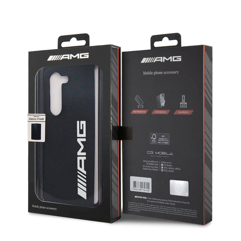 Galaxy Z Fold 5 Kılıf AMG M-safe Şarj Özellikli Büyük Logo Dizayn Orjinal Lisanslı Kılıf