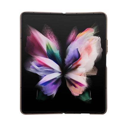 Galaxy Z Fold 5 Kılıf Guess Orjinal Lisanslı PU Deri Taşlı Üçgen Logo 4G Desenli Strass Kılıf