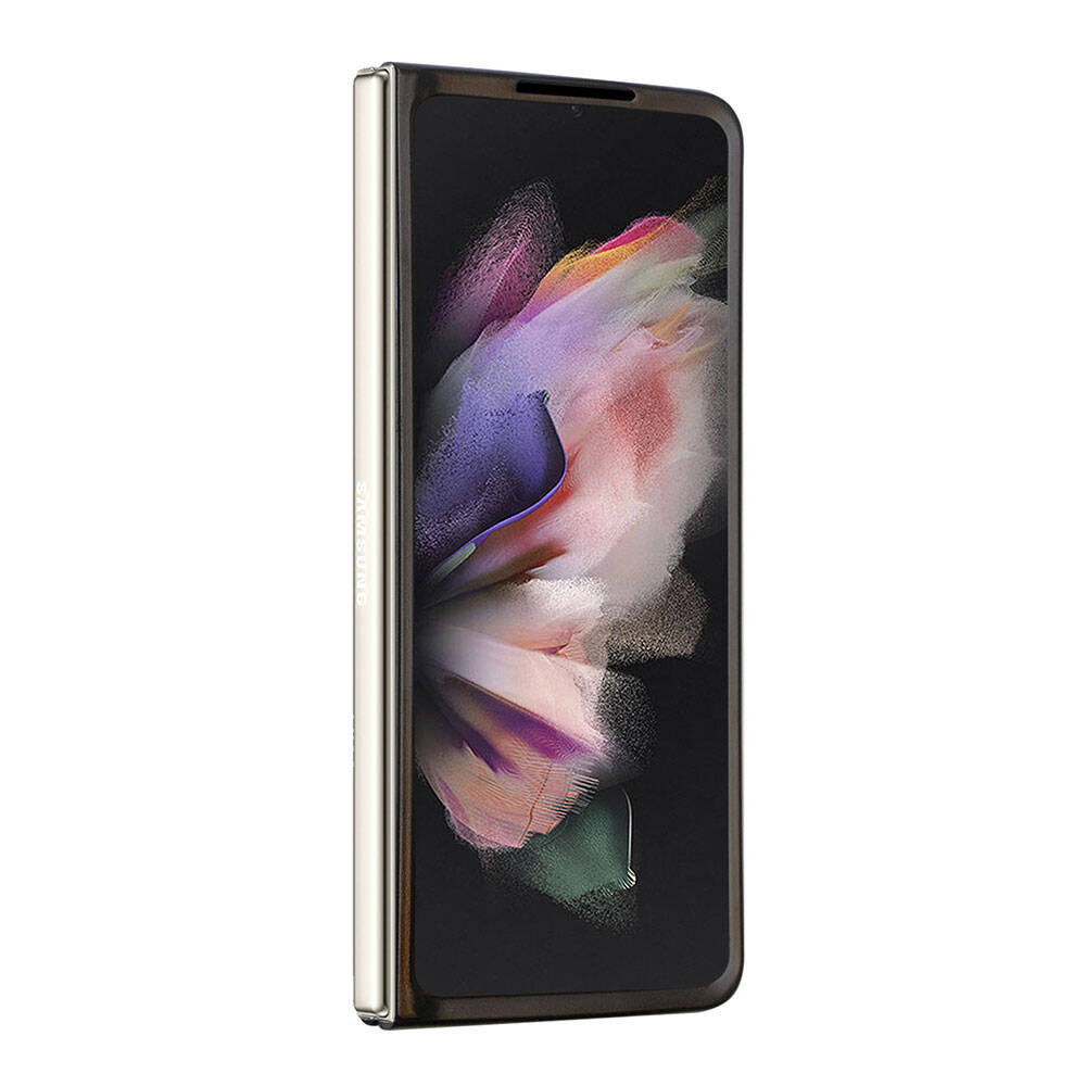 Galaxy Z Fold 5 Kılıf Guess Orjinal Lisanslı PU Deri Taşlı Üçgen Logo 4G Desenli Strass Kılıf