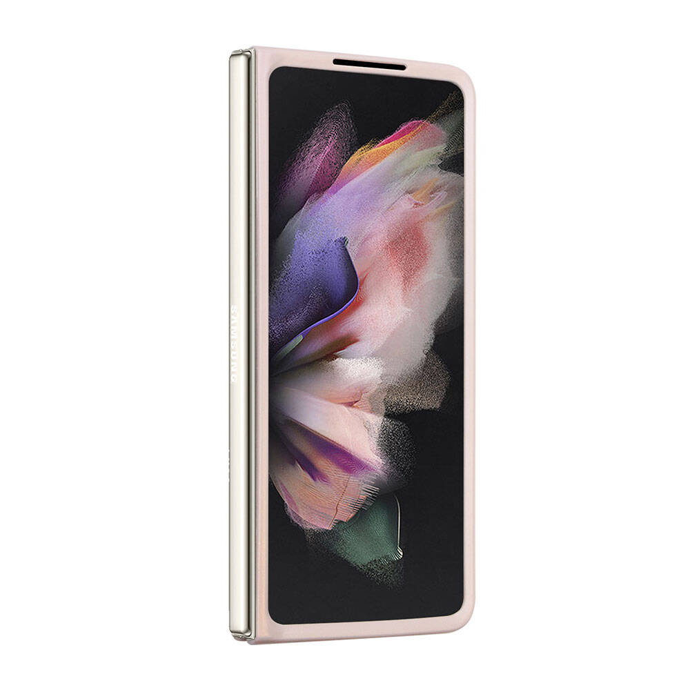 Galaxy Z Fold 5 Kılıf Guess Orjinal Lisanslı PU Deri Taşlı Üçgen Logo 4G Desenli Strass Kılıf