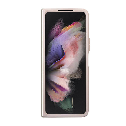 Galaxy Z Fold 5 Kılıf Guess Orjinal Lisanslı PU Deri Taşlı Üçgen Logo 4G Desenli Strass Kılıf