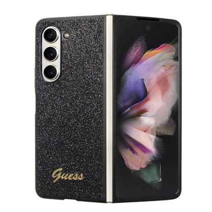 Galaxy Z Fold 5 Kılıf Guess Orjinal Lisanslı Yazı Logolu Glitter Script Kılıf