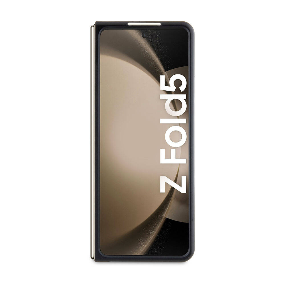 Galaxy Z Fold 5 Kılıf Lacoste Orjinal Lisanslı PU Pike Desenli Arka Yüzey İkonik Timsah Dokuma Logolu Kapak Yeşil