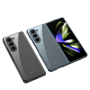 Galaxy Z Fold 5 Kılıf Zore Full Camlı Kıpta Tam Koruma Renkli Şık Kapak