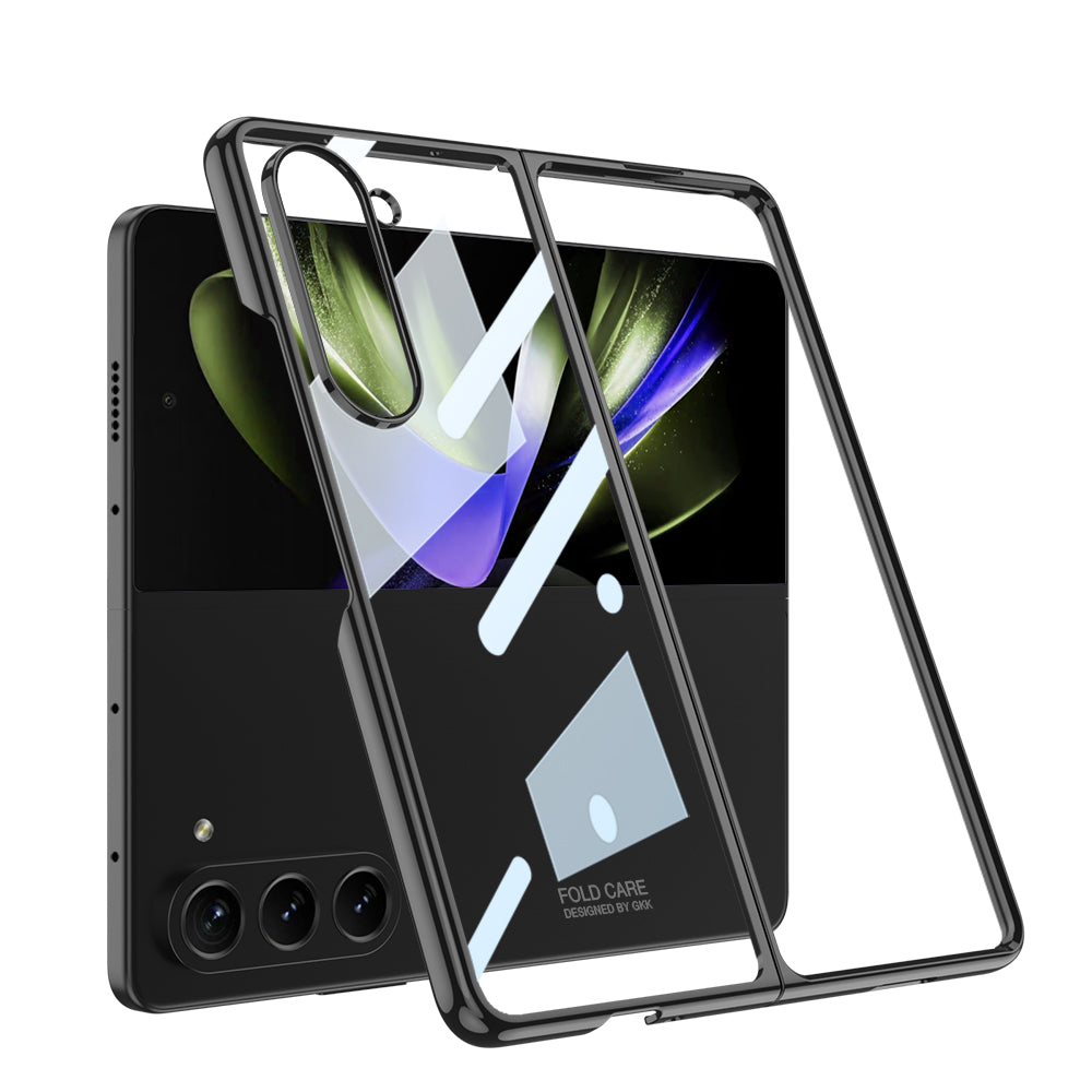 Galaxy Z Fold 5 Kılıf Zore Full Camlı Kıpta Tam Koruma Renkli Şık Kapak