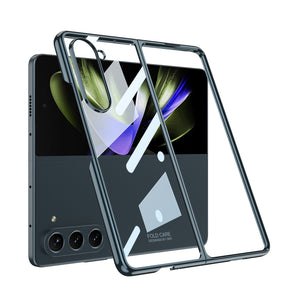 Galaxy Z Fold 5 Kılıf Zore Full Camlı Kıpta Tam Koruma Renkli Şık Kapak