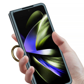 Galaxy Z Fold 5 Kılıf Zore Kıpta Yüzüklü Flip Sert Mat Tam Koruma Şık Kullanışlı Kapak