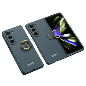 Galaxy Z Fold 5 Kılıf Zore Kıpta Yüzüklü Flip Sert Mat Tam Koruma Şık Kullanışlı Kapak