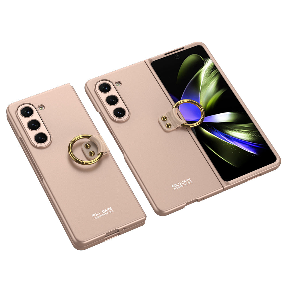 Galaxy Z Fold 5 Kılıf Zore Kıpta Yüzüklü Flip Sert Mat Tam Koruma Şık Kullanışlı Kapak