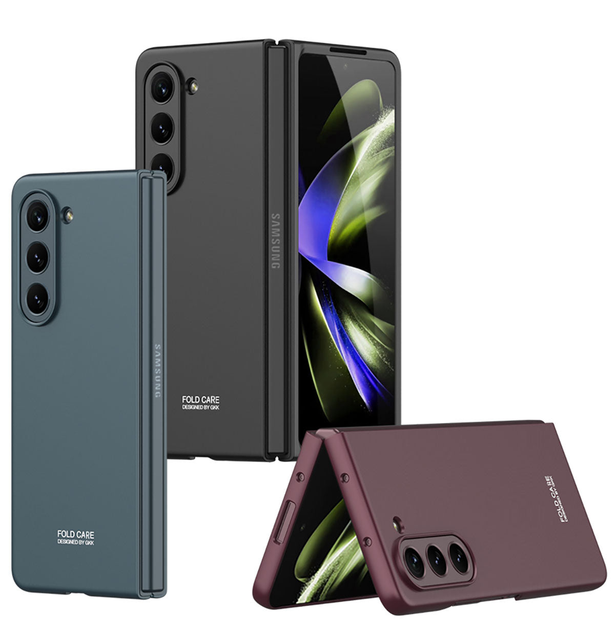 Galaxy Z Fold 5 Kılıf Zore Sert Kıpta Mat İnce Tam Koruma Dayanıklı Şık Kapak