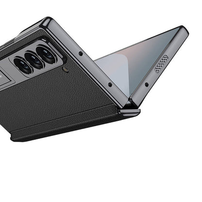 Galaxy Z Fold 6 Kılıf Deri Standlı Zore Kıpta Premium Kılıf