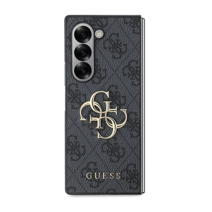 Galaxy Z Fold 6 Kılıf Guess Orjinal Lisanslı Leather Metal Logo Kılıf