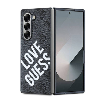 Galaxy Z Fold 6 Kılıf Guess Orjinal Lisanslı M-safe Şarj Özellikli Love Guess Printing Kılıf
