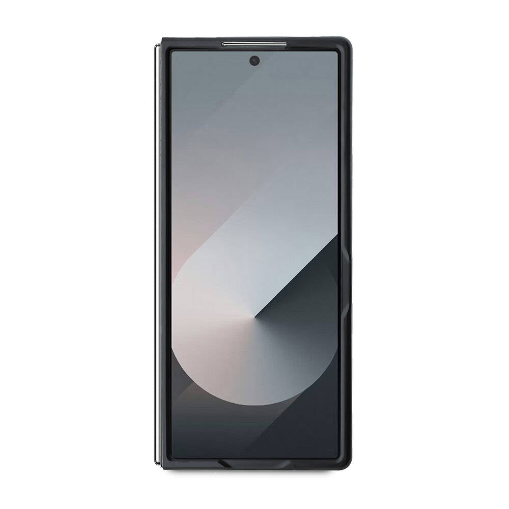 Galaxy Z Fold 6 Kılıf Guess Orjinal Lisanslı Magsafe Şarj Özellikli Saffiano Metal Logo Kapak Siyah