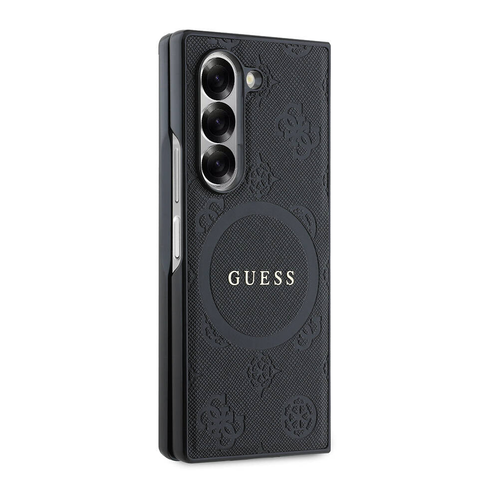 Galaxy Z Fold 6 Kılıf Guess Orjinal Lisanslı M-safe Şarj Özellikli Saffiano Metal Logo Kılıf