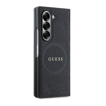 Galaxy Z Fold 6 Kılıf Guess Orjinal Lisanslı M-safe Şarj Özellikli Saffiano Metal Logo Kılıf