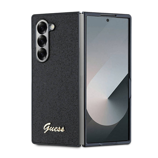 Galaxy Z Fold 6 Kılıf Guess Orjinal Lisanslı Yazı Logolu Glitter Script Kılıf