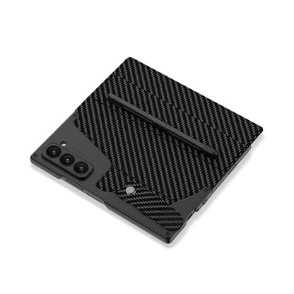Galaxy Z Fold 6 Kılıf Kamera Korumalı Karbon Tasarımlı Zore Kıpta Kalem Bölmeli Fest Kılıf
