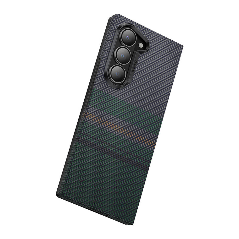 Galaxy Z Fold 6 Kılıf Karbon Fiber Tasarımlı Benks Aurora ArmorAir Kevlar Kılıf